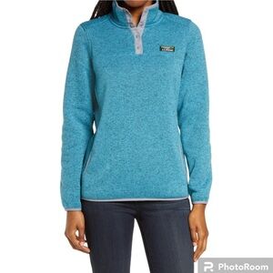 L.L. Bean Women's Blue Sweater Fleece Pullover Medium